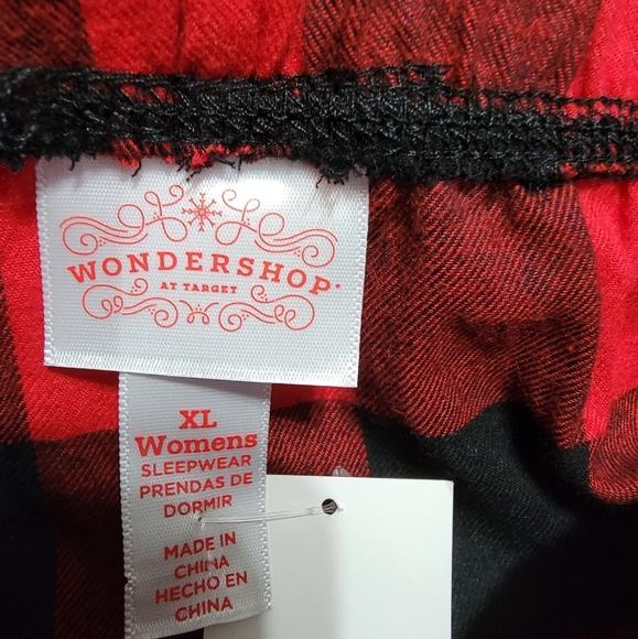 Wondershop Fleece Buffalo Check Short Top‎ Sleepwea - Picture 2 of 11